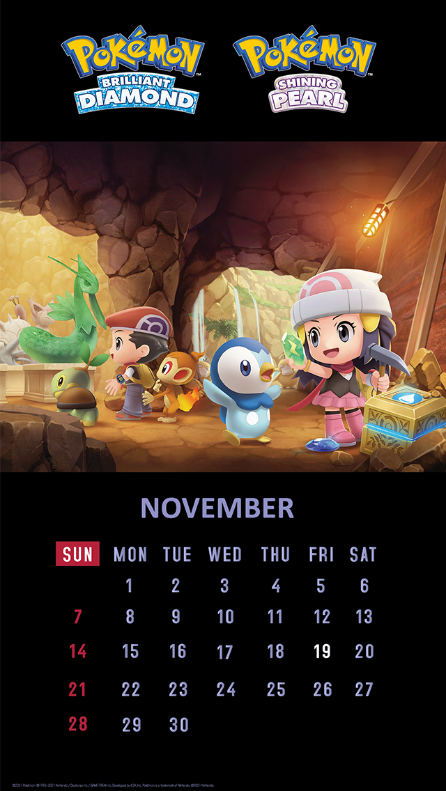 my.nintendo.com/Calendar - November 2021 - Pokémon Brilliant Diamond and Pokémon Shining Pearl - Grand Underground/Pokemon_Diamond_and_Pearl_Grand_Undergrround_Wallpaper_(640x1136).jpg